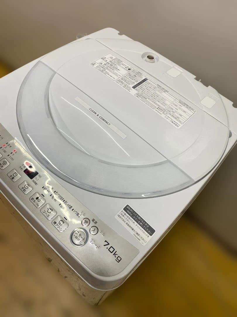 SHARP シャープ ES-T717-C 7.0kg 全自動洗濯機 2024年製 美品 動作確認