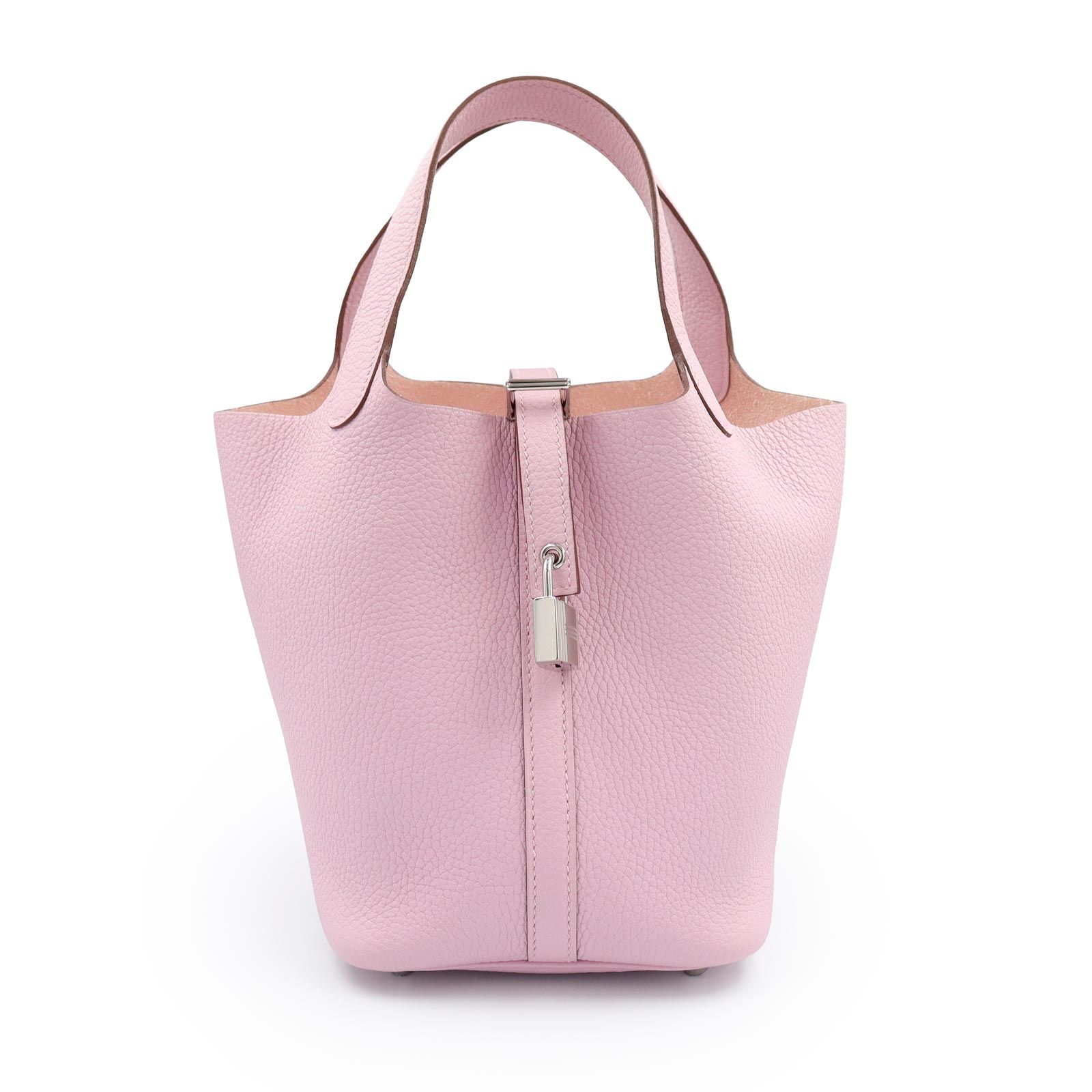 エルメス ピコタンロック 18 PM トリヨンクレマンス モーヴシルベストル ピンク U刻印 ハンドバッグ レザー シルバー金具 HERMES（未使用　展示品）