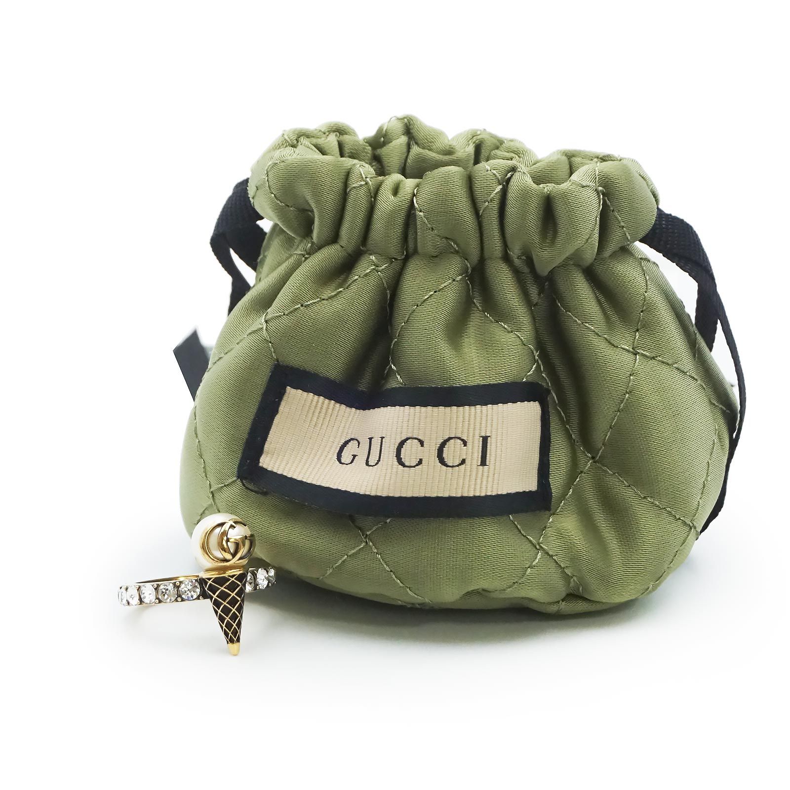 グッチ 661956 ダブルG アイスクリーム ラインストーン パール アンティークゴールド リング 指輪 Sサイズ #12.5号 GUCCI(未使用 展示品) グッチ 661956 ダブルG アイスクリーム ラインストーン パール アンティークゴールド リング 指輪 Sサイズ #12.5号 GUCCI(未使用 展示品)