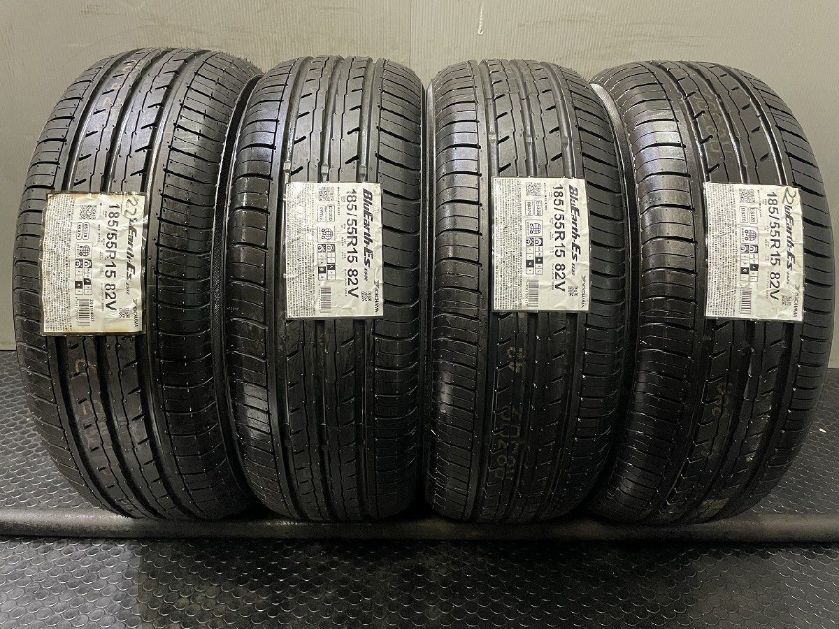 【新品】YOKOHAMA BluEarth-Es ES32 185/55R15 82V 15インチ 夏タイヤ 4本 22年製 VW/up! フィアット500 ベリーサ コルト等　(VTI520)