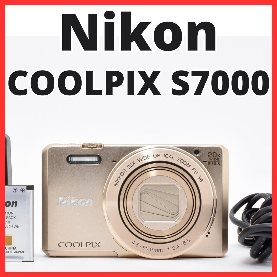 G05[8035]12★美品★ ニコン Nikon COOLPIX S7000 ゴールド