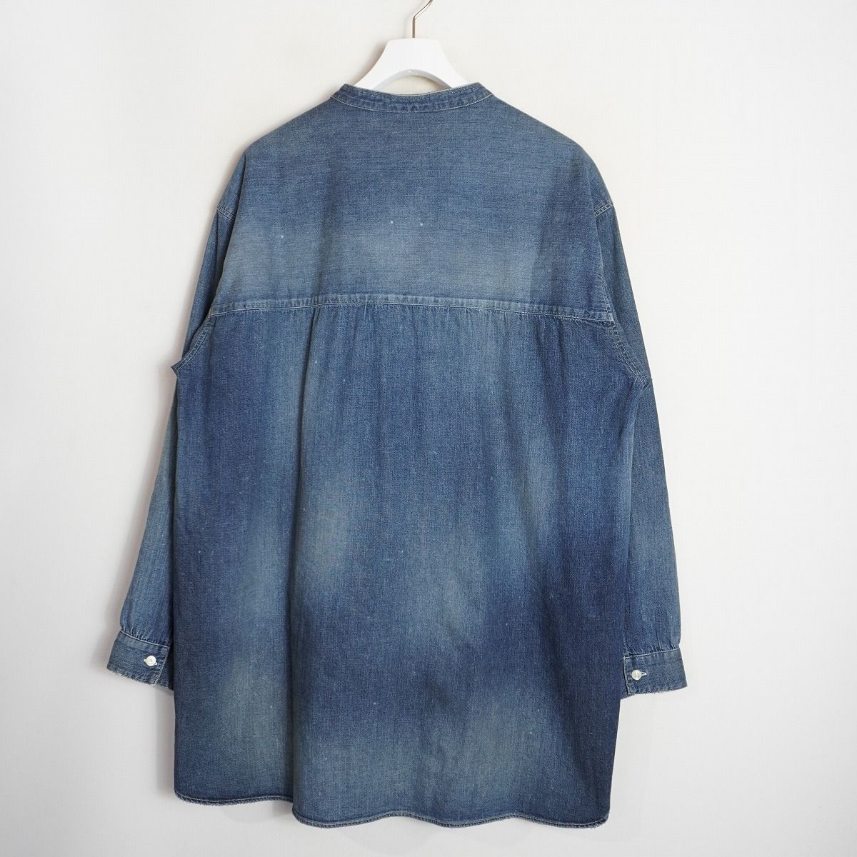 正規 極美品 26SS ANCELLM アンセルム DENIM BAND COLLAR SHIRT デニム