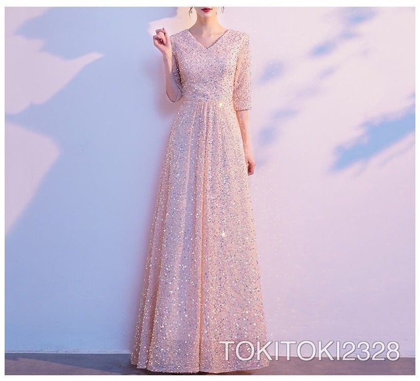 大合唱団用 舞台衣装 レディース ロングドレス 2024新作 上品 優雅 詩の朗読 司会者用 衣装 イブニングドレス レッド