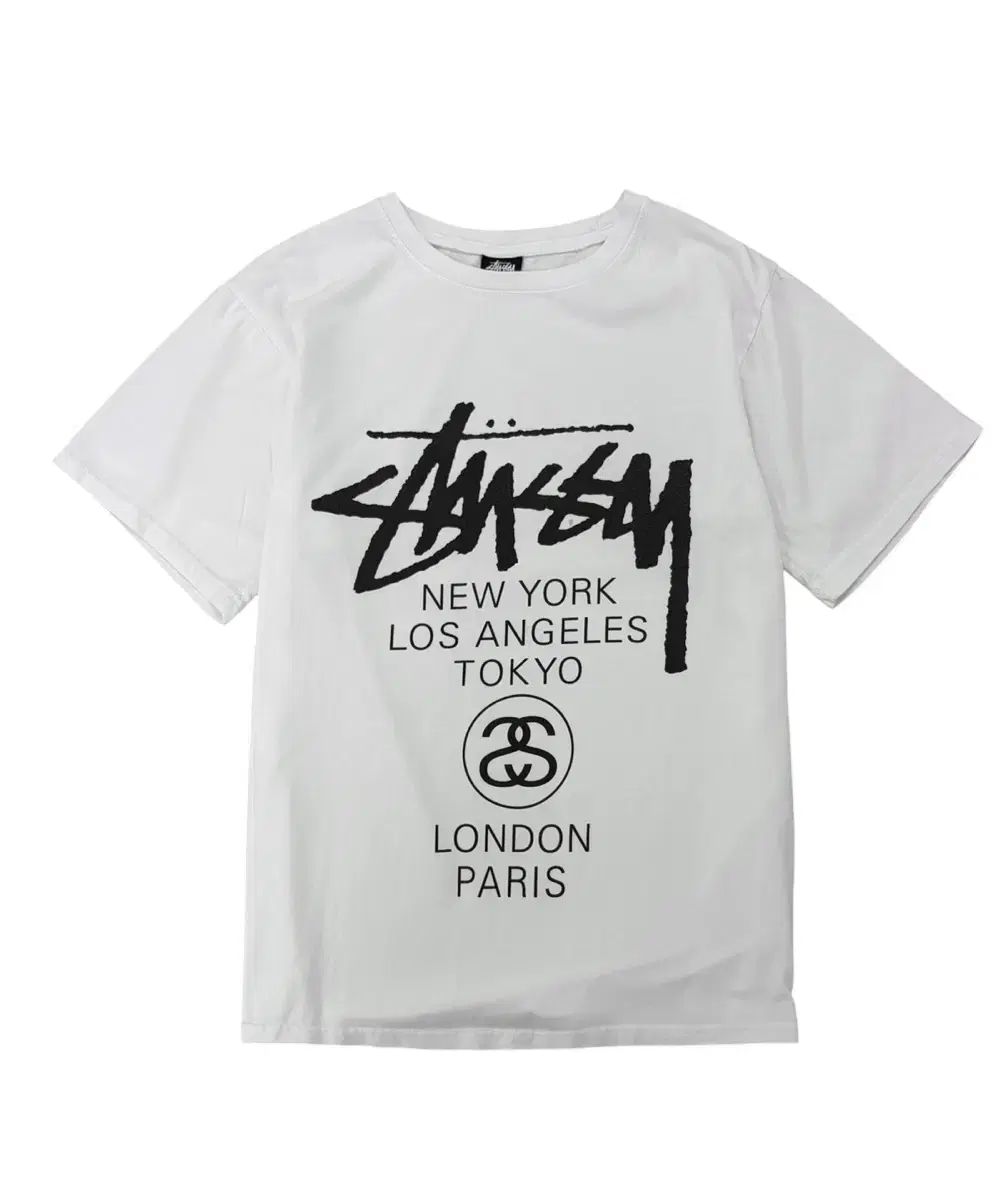 STUSSY WORLD TOUR 半袖 Tシャツ 白 (L)
