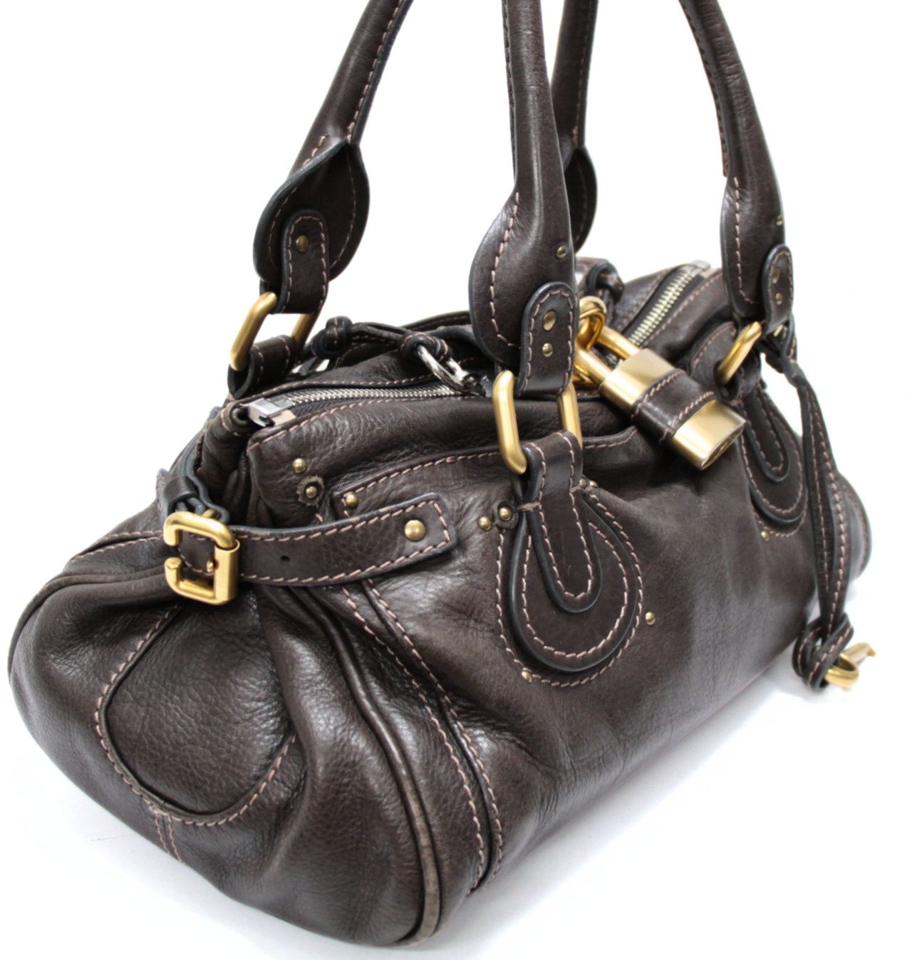 クロエ Chloe パディントン ハンドバッグ スモール レザー ダーク