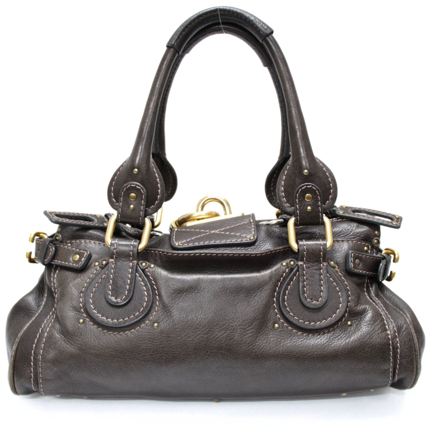 クロエ Chloe パディントン ハンドバッグ スモール レザー ダーク