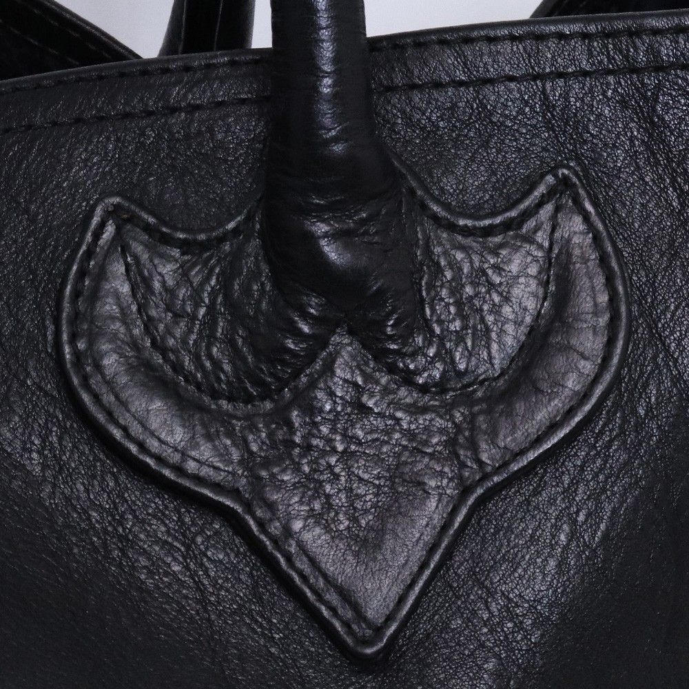 CHROME HEARTS 3セメタリークロス レザーパッチ トートバッグ ブラック