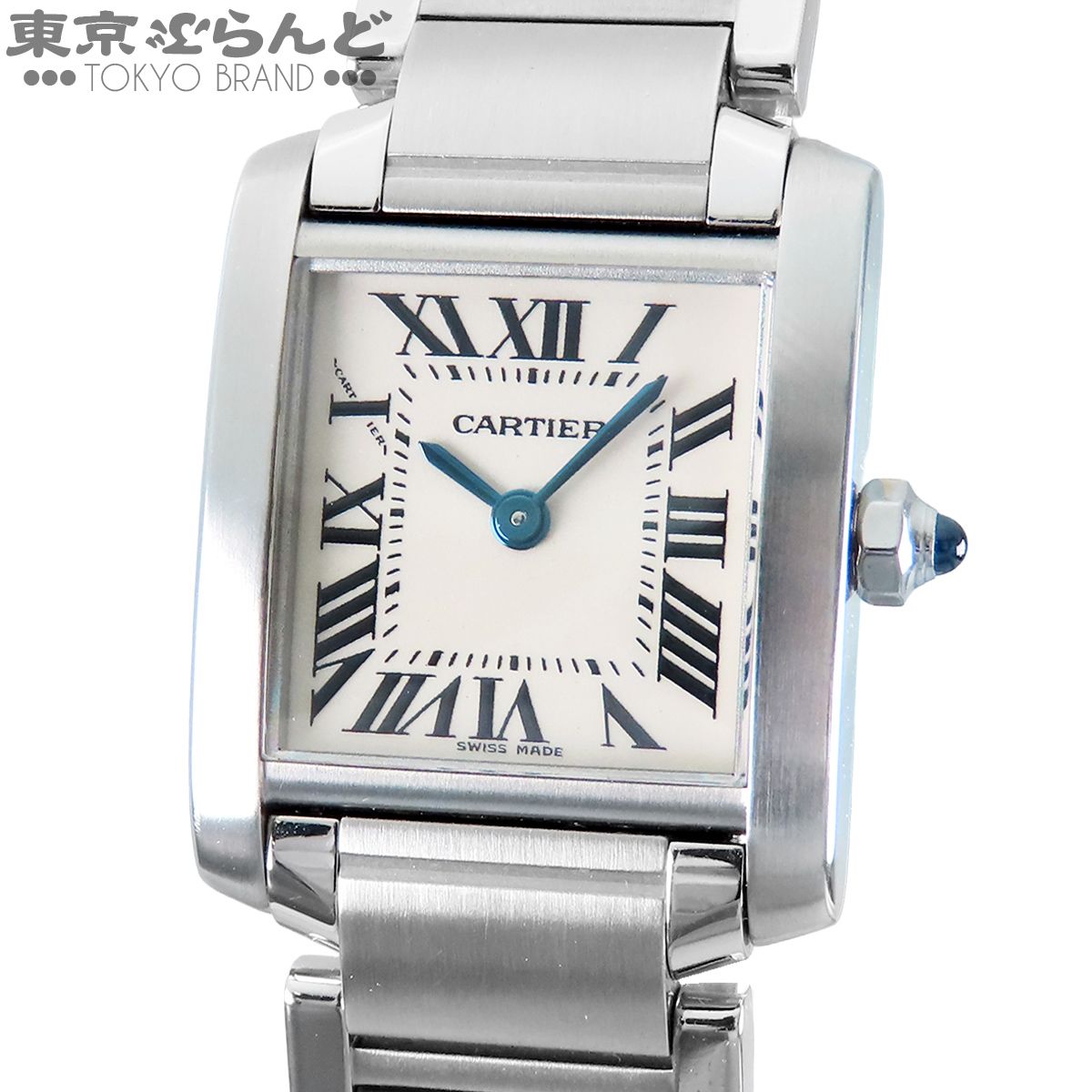 カルティエ CARTIER タンクフランセーズSM W51008Q3 アイボリー SS 腕時計 レディース クォーツ式 電池式 101883410