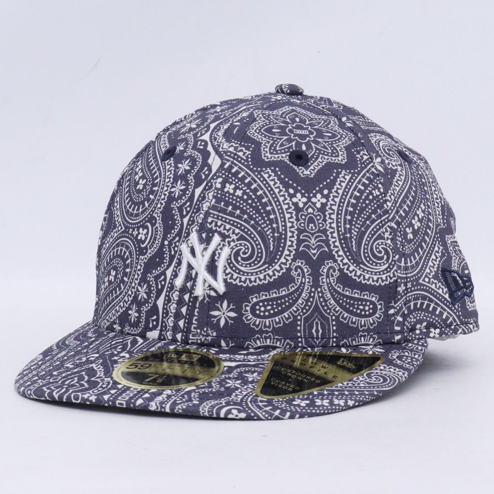Kith ペイズリー柄 バケットハット ネイビー 未使用 KITH × NEW ERA Yankees 59fifty Bandana Paisley Hat 7 1/8