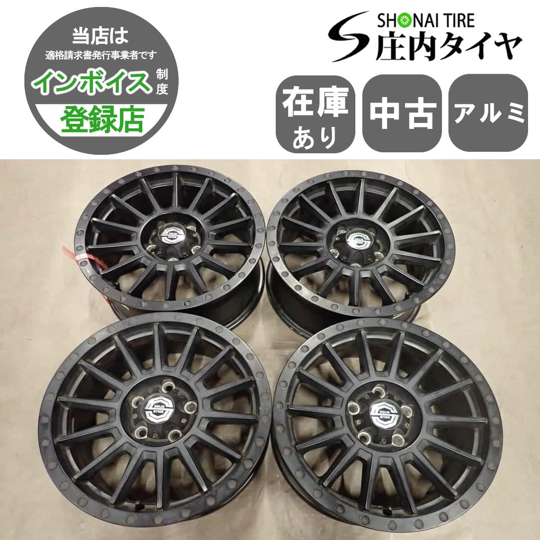 4本SET 会社宛 送料無料 16×7J ソリッドレーシング turbine アルミ 5穴 PCD 114.3mm +40 ハブ径 80mm デリカD5 エクストレイル NO,I7156