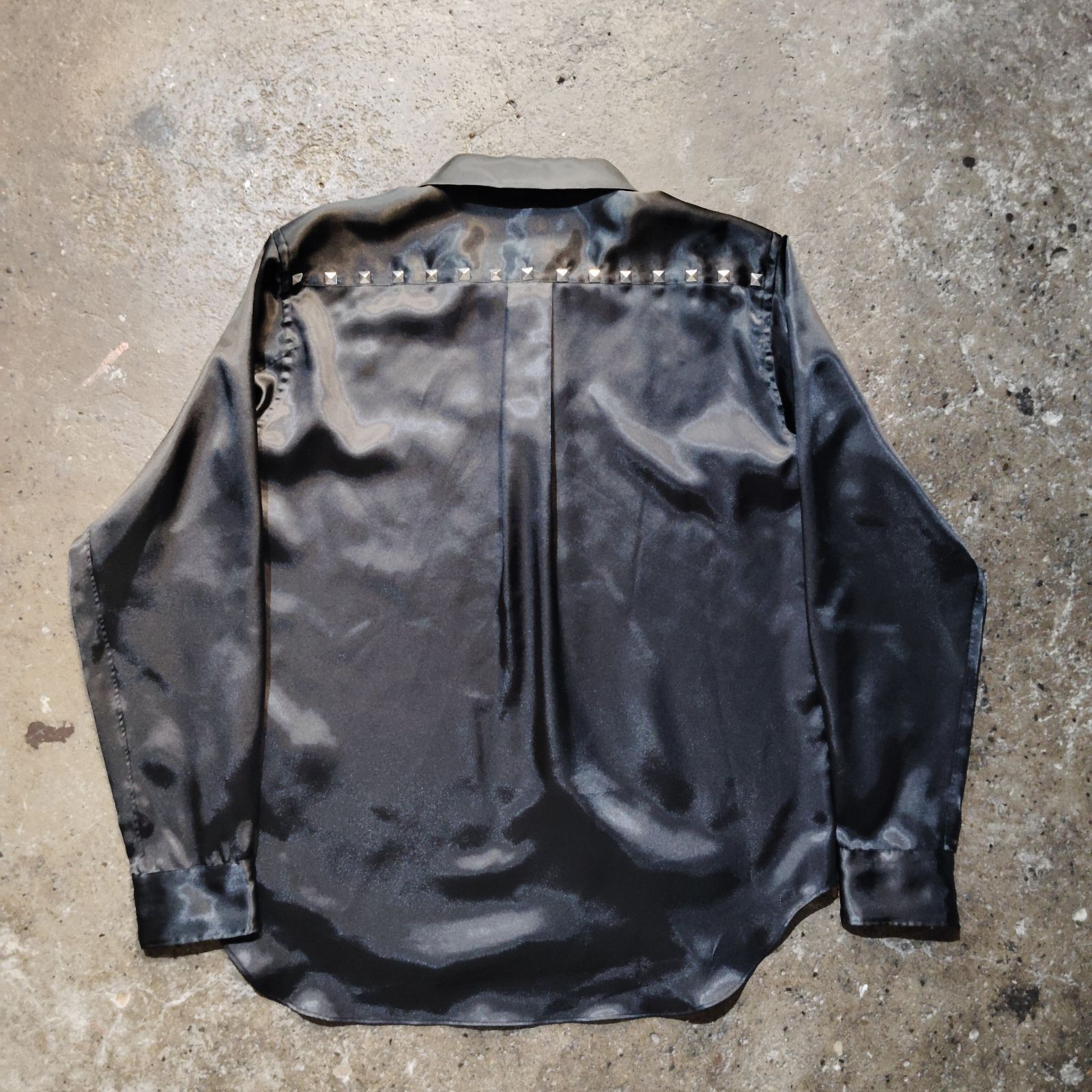 BLACK COMME des GARCONS 25aw スタッズデザイン ポリエステルシャツ