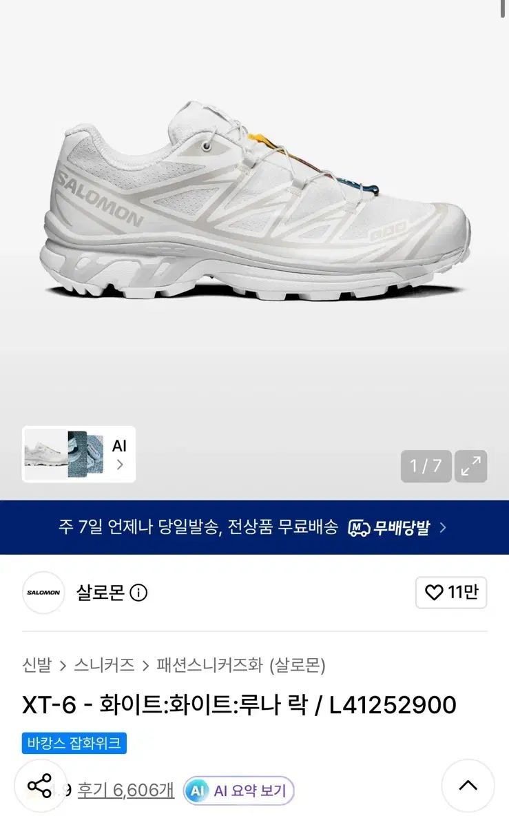 SALOMON サロモン XT-6 ADV 白 290 サイズ
