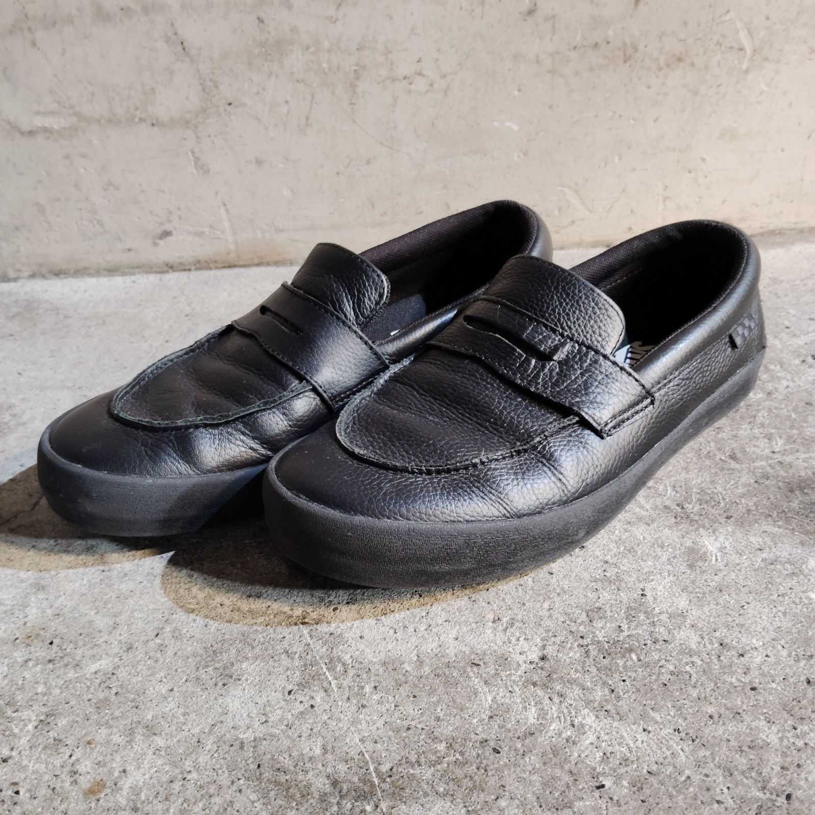 VANS Skate Loafer スケートローファー レザーシューズ ブラック 26cm