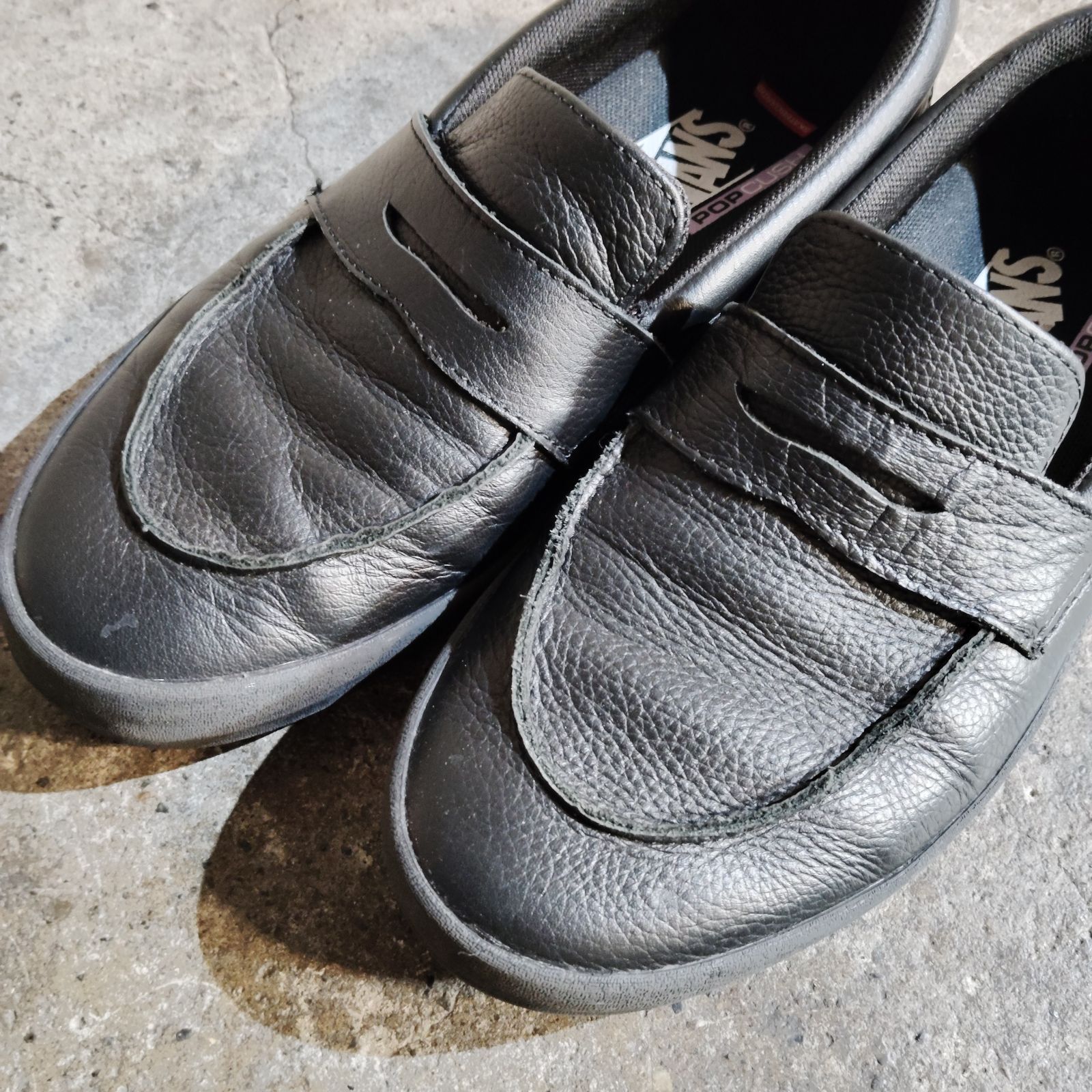 VANS Skate Loafer スケートローファー レザーシューズ ブラック 26cm