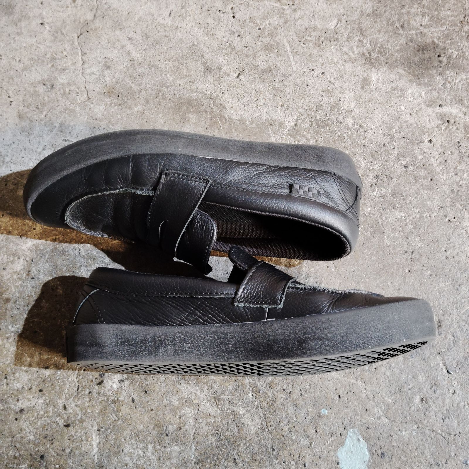 VANS Skate Loafer スケートローファー レザーシューズ ブラック 26cm