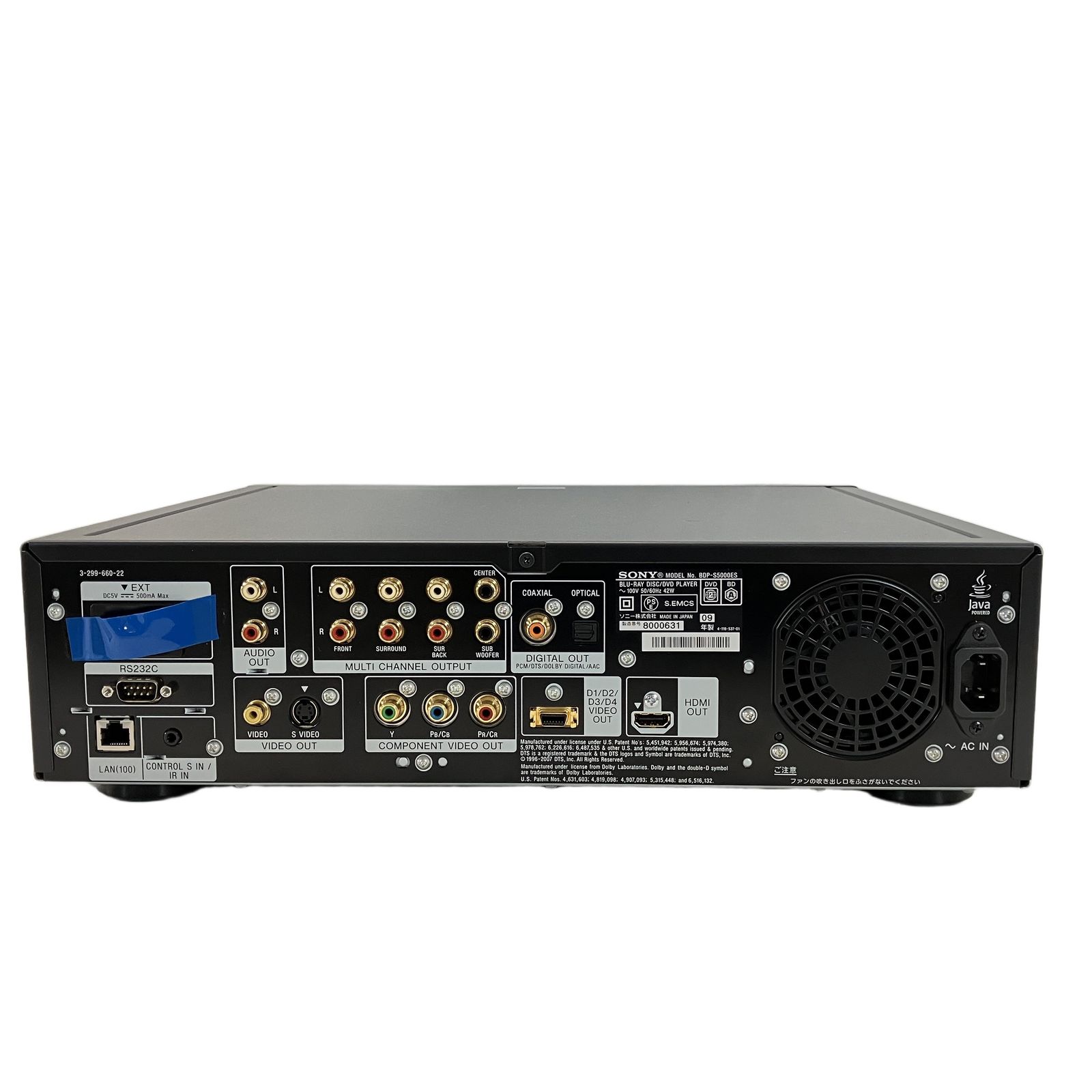 SONY BDP-S5000ES Blu-ray DVD ディスクプレーヤー 2009年製 家電