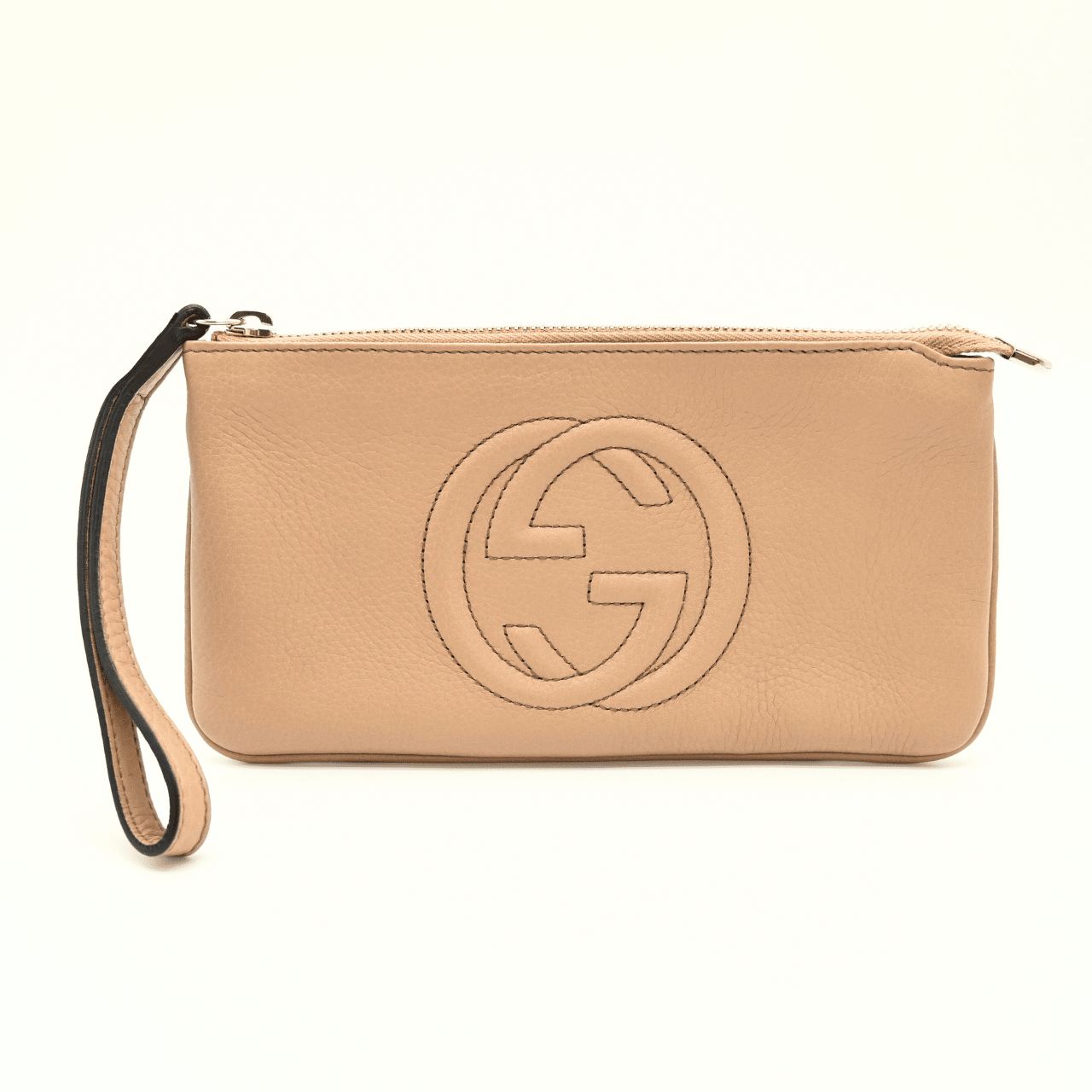 GUCCI グッチ ソーホー リストレットポーチ ウォレットポーチ ベージュ 295840 財布 茶 (29274)