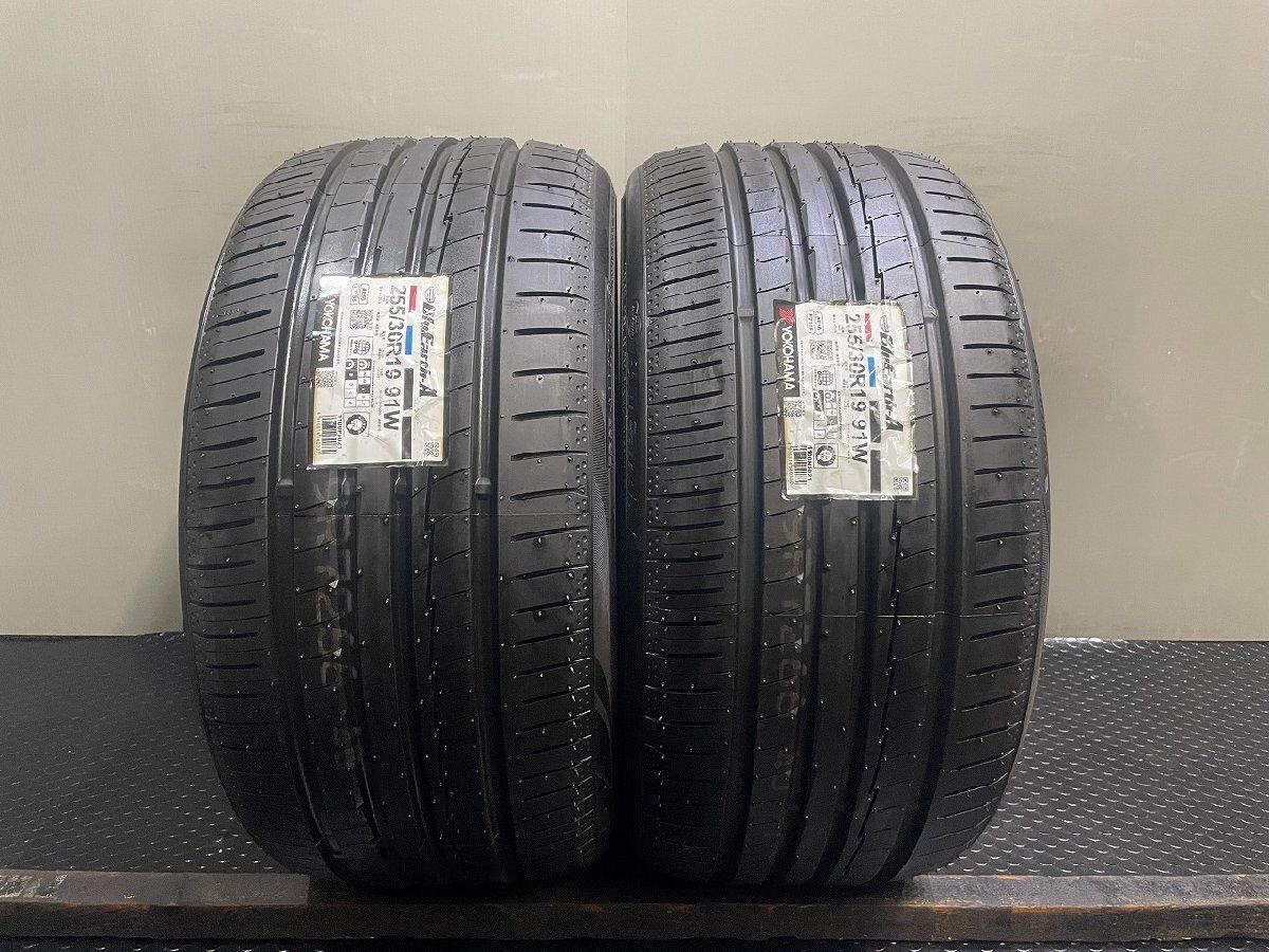 【新品】YOKOHAMA BluEarth-A 255/30R19 91W 19インチ 夏タイヤ 2本 21年製 ベンツCLSクラス BMW/3シリーズクーペ/Z4等　(VTK481)