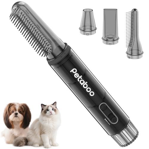 Petaboo 犬ドライヤー マイナスイオン【無段階風速 静電気除去】ペット ドライヤー 大風量ペットブロワー ペットグルーミング用 軽量 コンパクト 犬用 4種ノズル付き 大型犬 家庭用および旅行用 ペットサロン 【PSE認証】★m c57e1745
