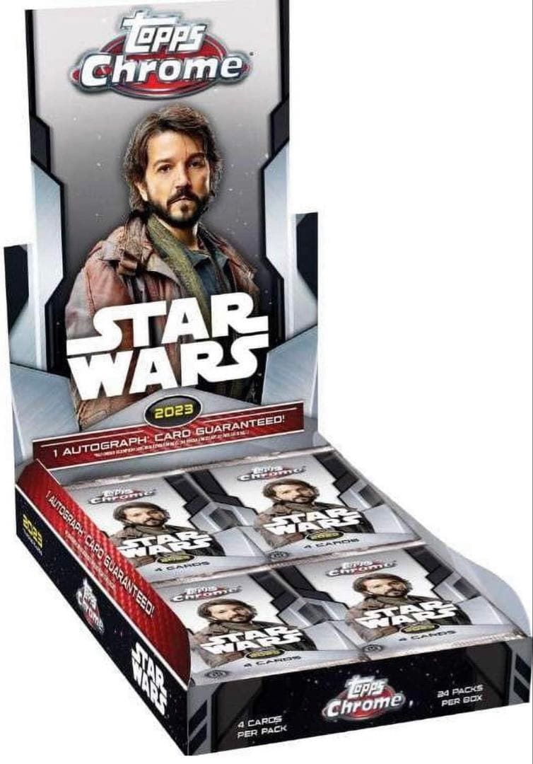 2023年 Topps スター・ウォーズ クローム トレーディングカード ホビーボックス サイン1箱あたり