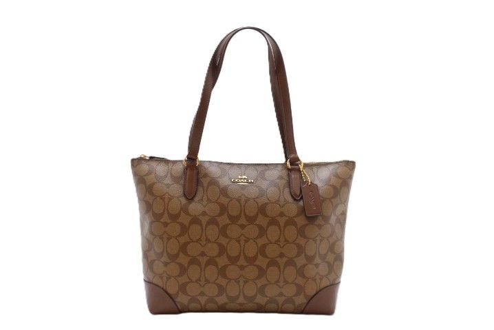 COACH コーチ バッグ シグネチャー トートバッグ ベージュ/ブラウン