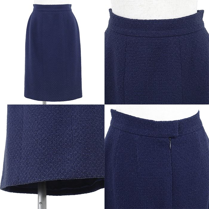 フランス製ヴィンテージ CHANEL BOUTIQUE シャネル レザースカート CHANEL BOUTIQUE シャネル ヴィンテージ セットアップ サイズ 38