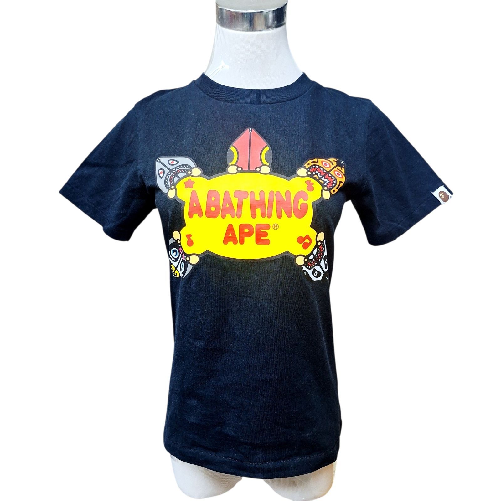 中古☆A BATHING APE Tシャツ クラシックマイロ シャーク 半袖 2XS