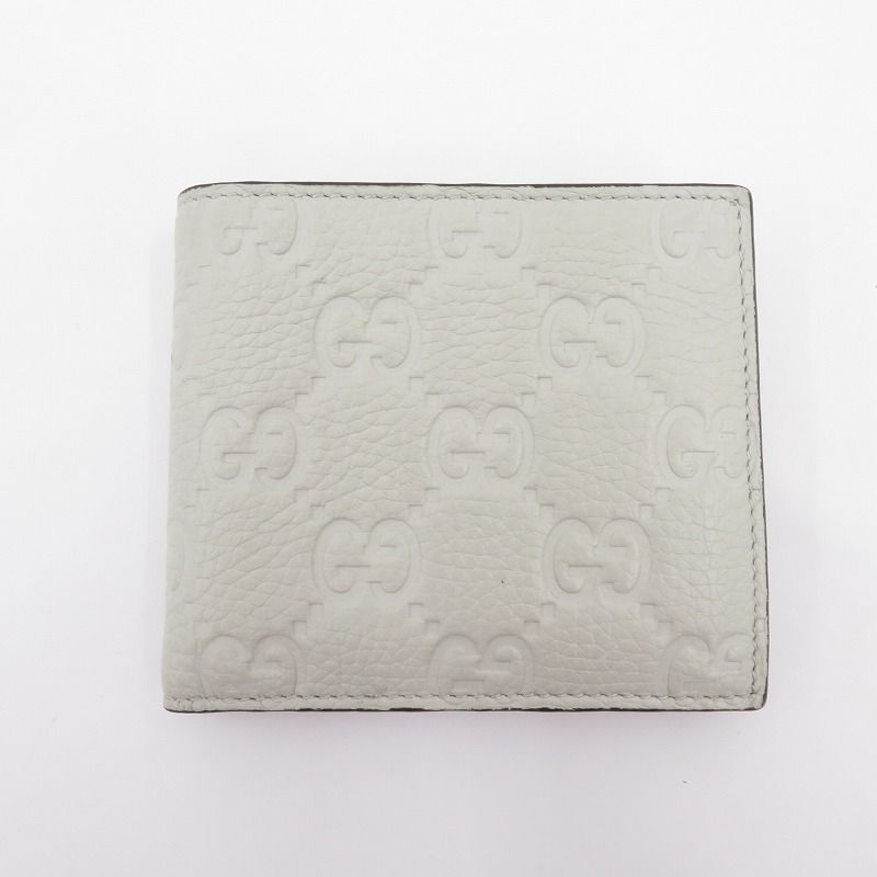 【瀬戸大橋店】 中古 GUCCI | グッチ 二つ折り財布 GGエンボス 835002・496334 グレー 【125】