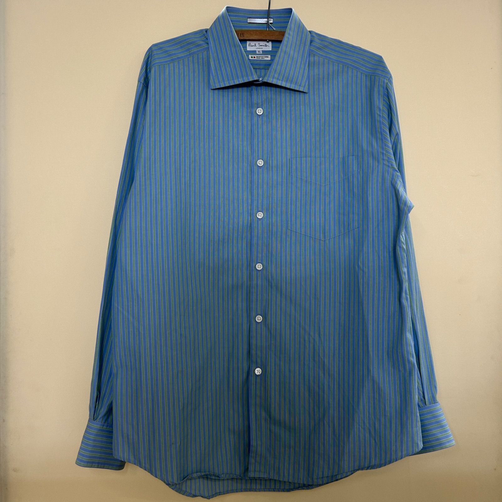 PaulSmith】ポールスミス 長袖シャツ ストライプ ブルー グリーン