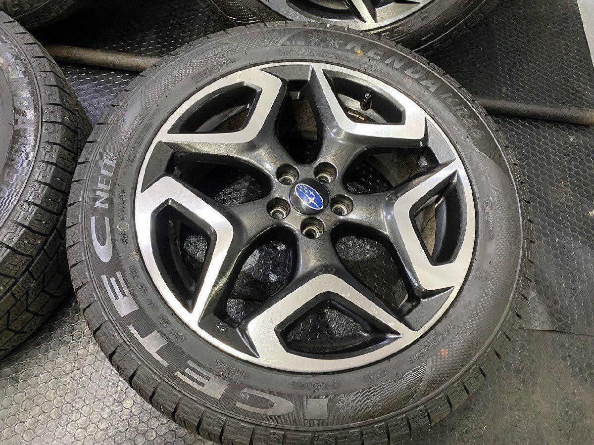 【KENDA ICETEC NEO KR36 225/55R18】スタッドレス【SUBARU スバル XV 純正ホイール 18インチ 7J5HPCD100+55】24～25年 バリ溝　(VTJ320)