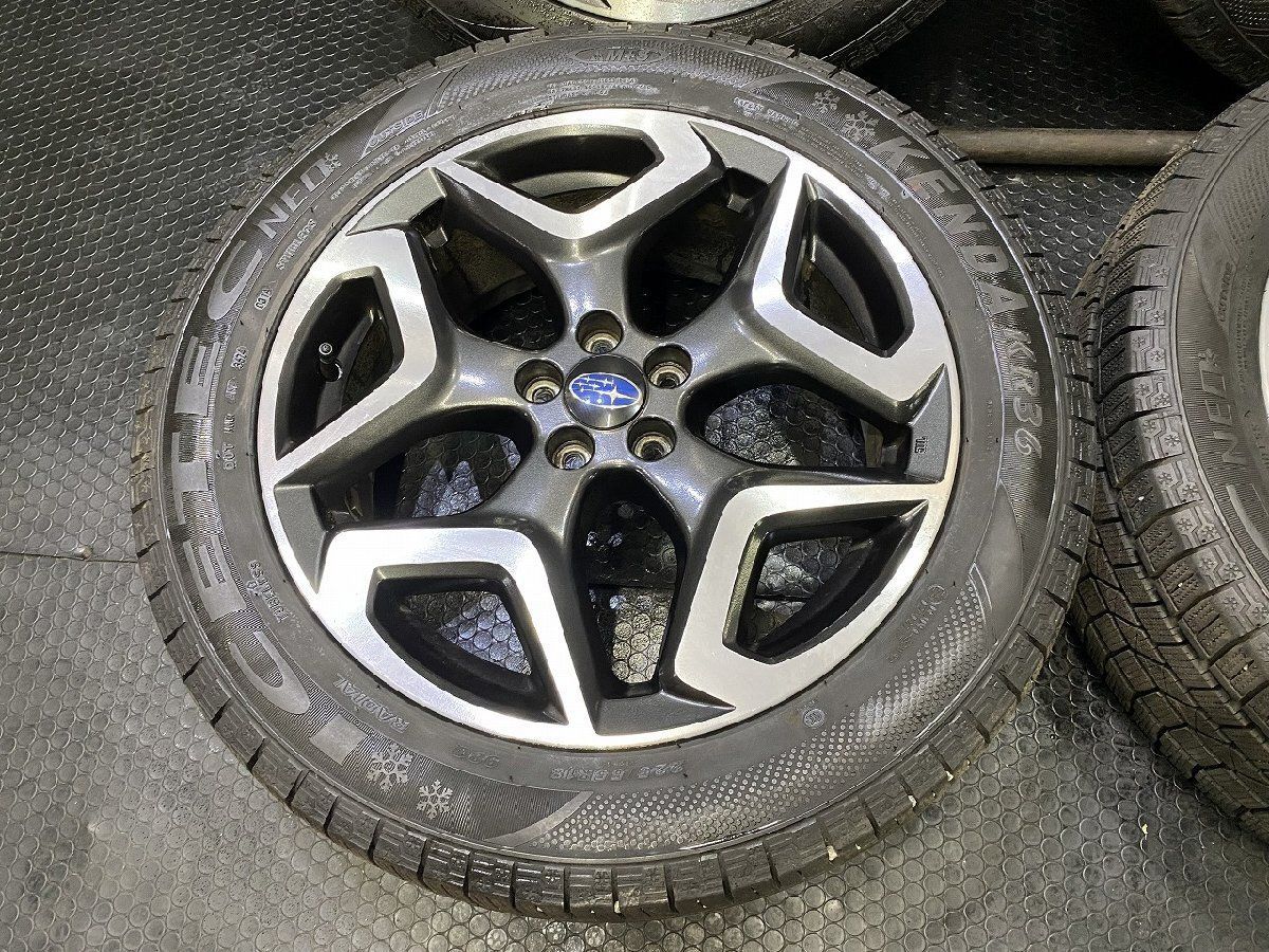 【KENDA ICETEC NEO KR36 225/55R18】スタッドレス【SUBARU スバル XV 純正ホイール 18インチ 7J5HPCD100+55】24～25年 バリ溝　(VTJ320)