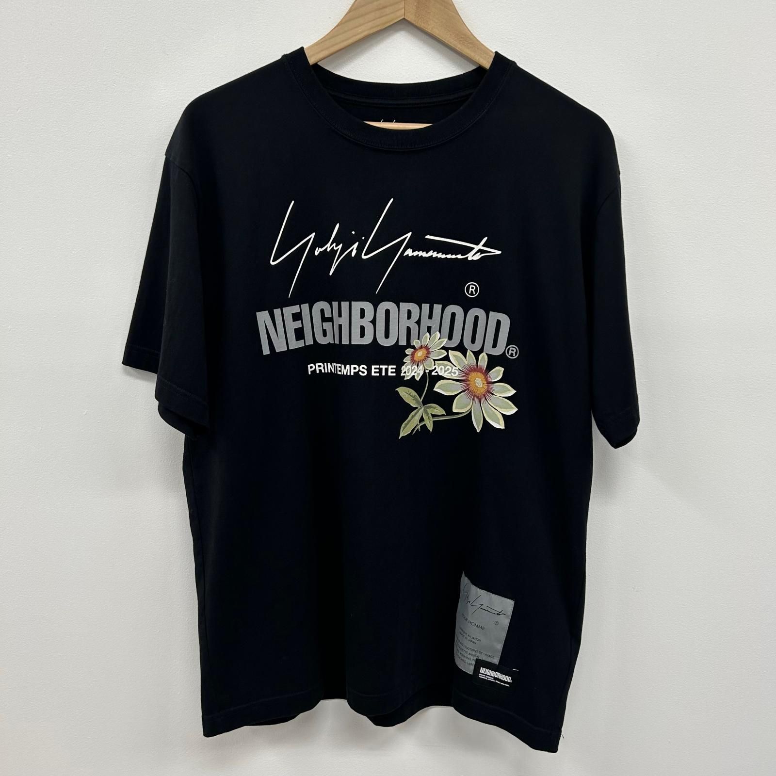 【イオン広店】 中古 NEIGHBORHOOD | ネイバーフッド 半袖Ｔシャツ Yohji Yamamoto x NEIGHBORHOOD TEE HP-T89-996 ブラック サイズ：L 【104】