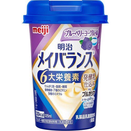 メイバランスミニカップ 発酵乳仕込み ブルーベリーヨーグルト味 125ml×24本 ケース 明治
