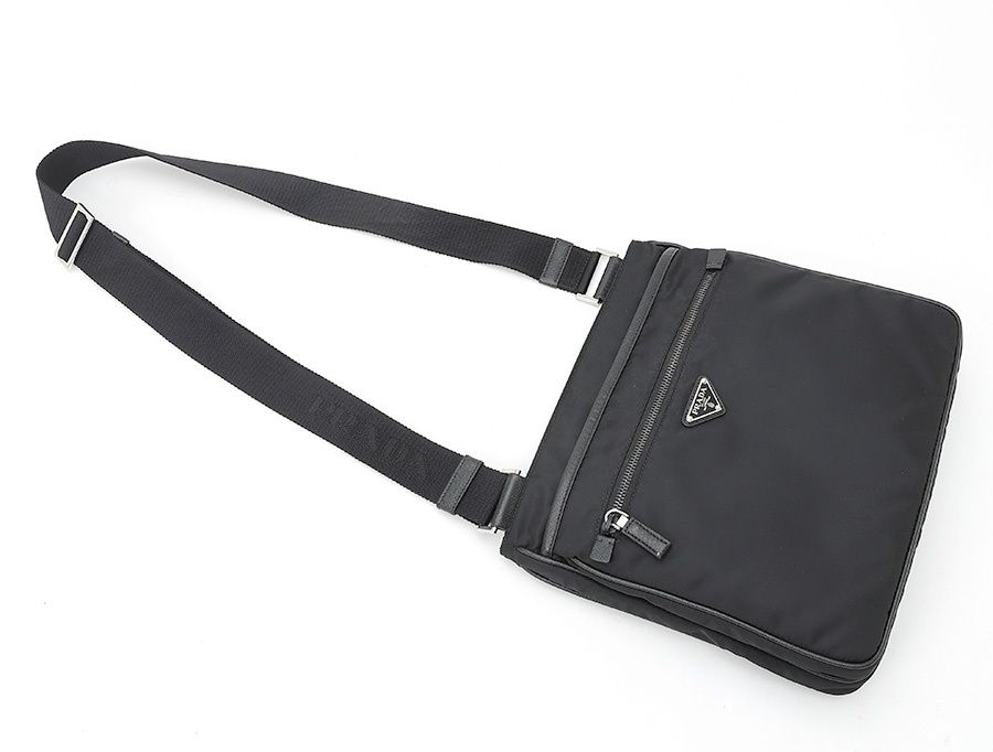プラダ / PRADA ナイロン x サフィアーノレザー ショルダーバッグ