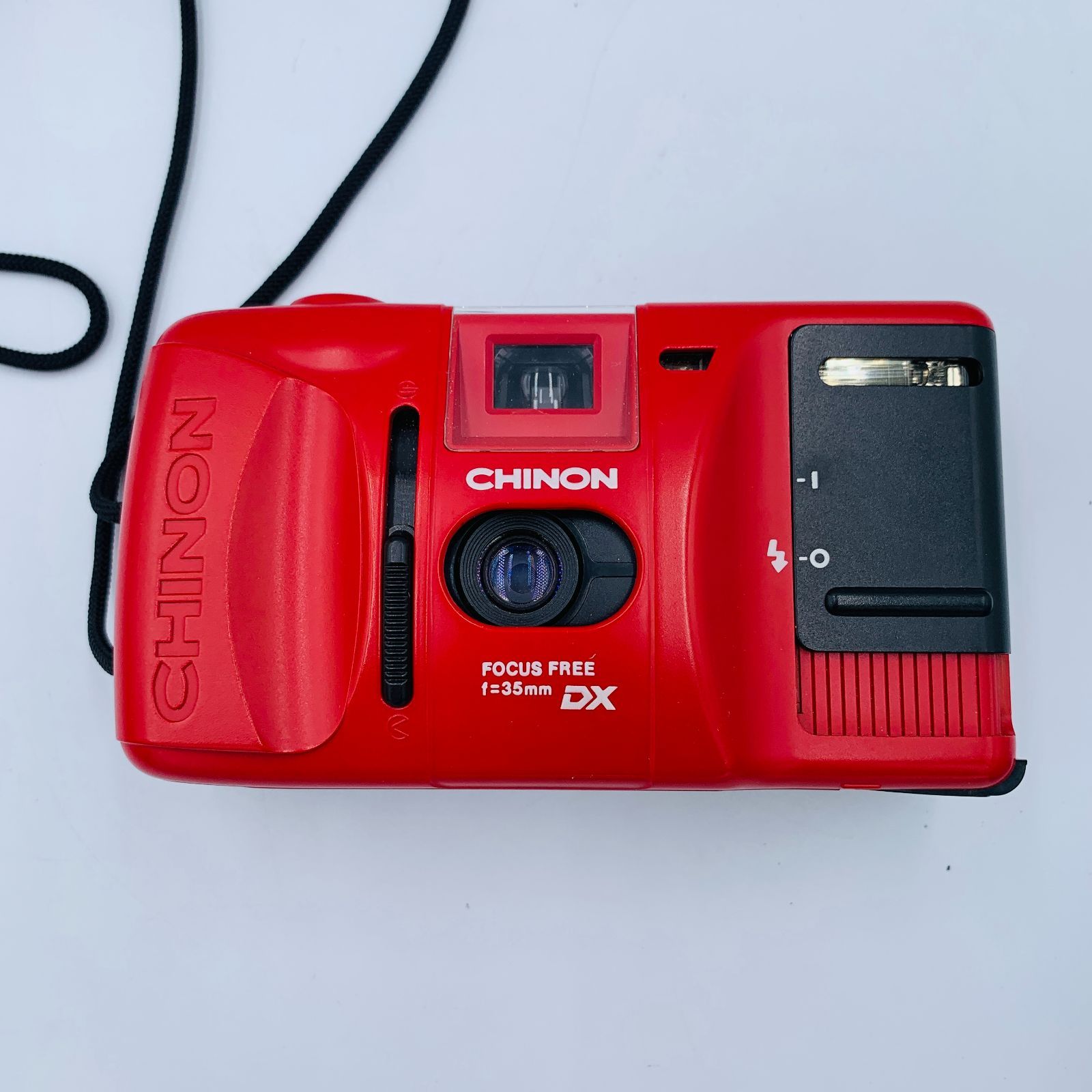 ジャンク品】フィルムカメラ CHINON AUTO GL 赤操作簡単 自動35ミリ