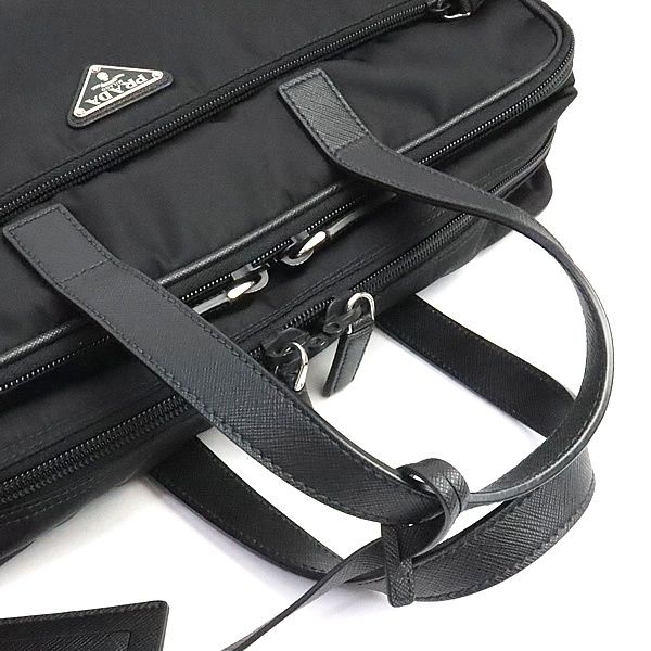 広尾店】 PRADA プラダ 三角ロゴ ビジネスバッグ ブリーフケース 2WAY
