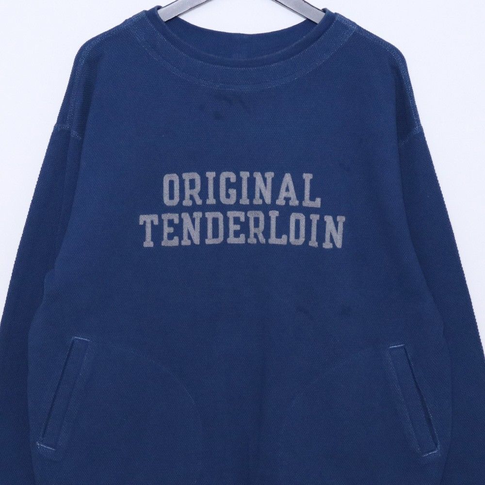 初期TENDERLOIN ネイビー スウェット TENDERLOIN MOSS STITCH SWEAT Sサイズ ブルー - メルカリ