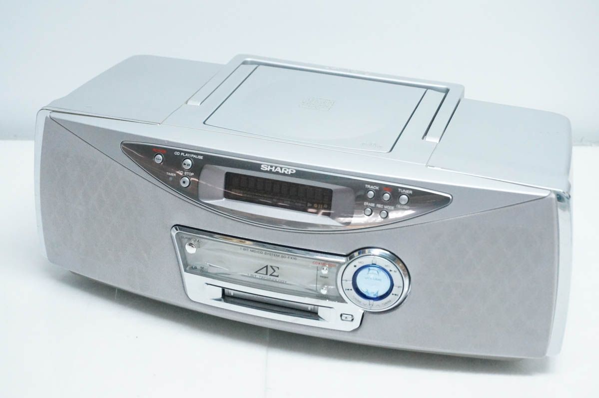 【中古】SHARPシャープ 1ビットMD/CDシステム Auvi CD／MD／ラジオ MDLP対応 SD-FX10オーディオ