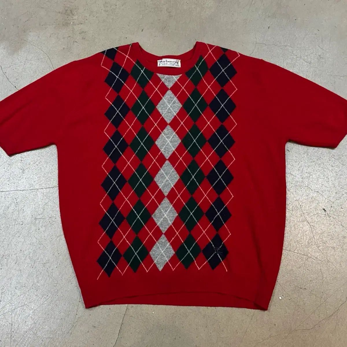 BURBERRY レッド 半袖ニット リー 42