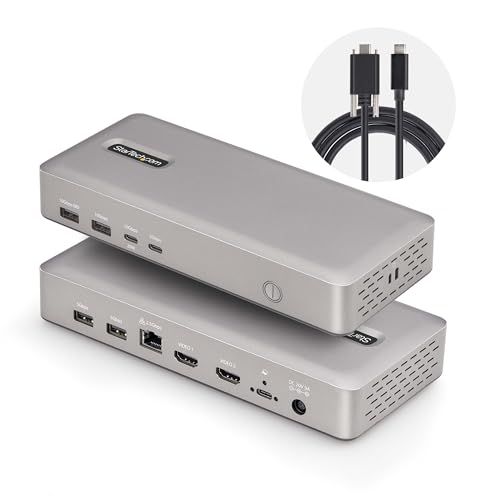 StarTech.com ドッキングステーション USB4 2画面 4K120Hz HDMI 100W 6xUSB LAN Type-Cマルチハブ 155NA-USB4-DOCKys ce143773