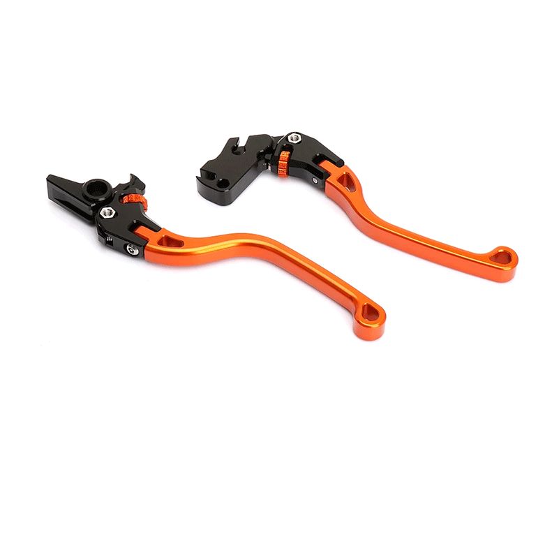 KTM 390 DUKE 2024年対応 ブレーキレバー クラッチレバー 1ペア ブラック×オレンジ 可調整式 ハンドルまわり交換取付パーツ