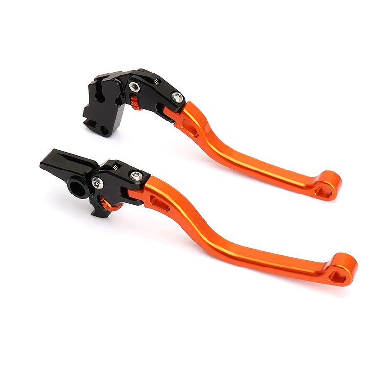 KTM 390 DUKE 2024年対応 ブレーキレバー クラッチレバー 1ペア ブラック×オレンジ 可調整式 ハンドルまわり交換取付パーツ