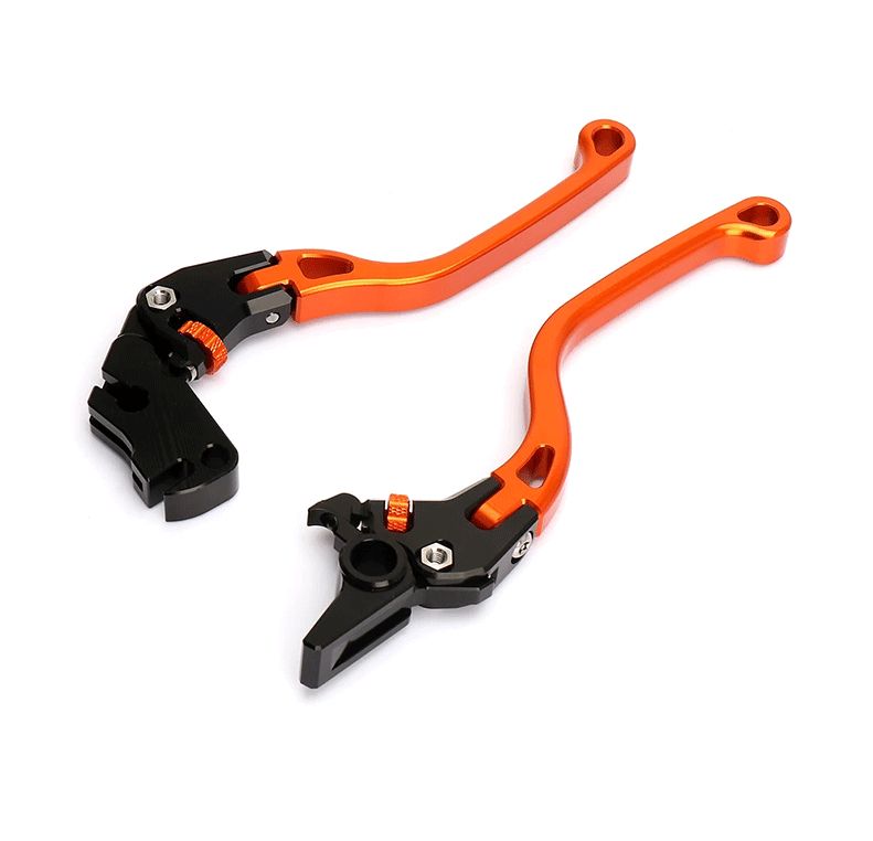 KTM 390 DUKE 2024年対応 ブレーキレバー クラッチレバー 1ペア ブラック×オレンジ 可調整式 ハンドルまわり交換取付パーツ