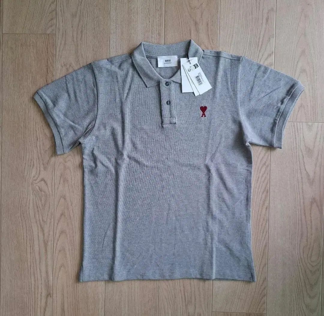AMI アミ 半袖 カラーTシャツ グレー L (新品)