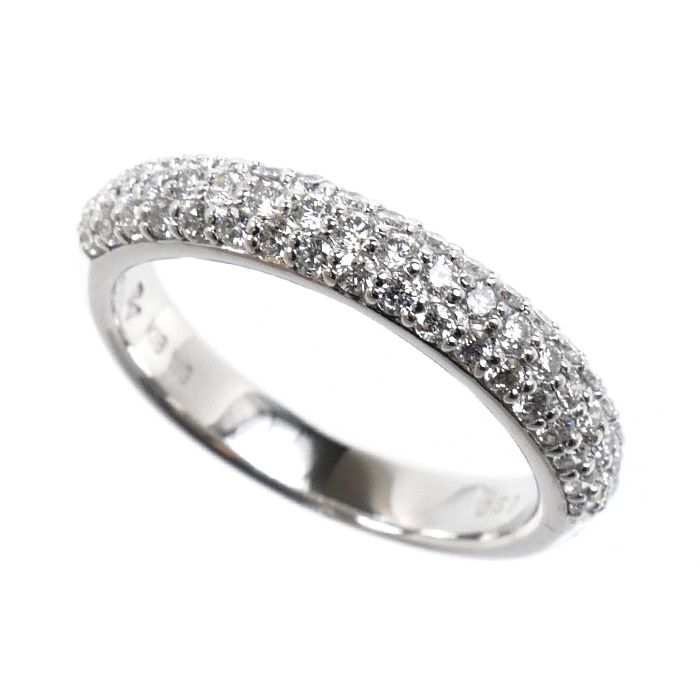 Ponte Vecchio ポンテヴェキオ K18WG ホワイトゴールド リング・指輪 ダイヤモンド0.50ct 10号 3.7g レディース 中古 美品