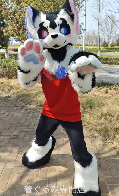 狼　犬　猫　着ぐるみ 　ヘッド ケモノ ファースーツ ぬいぐるみ コスプレ コスチューム Kurumi 一点物 D230