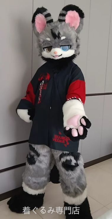 狼　犬　猫　着ぐるみ 　ヘッド ケモノ ファースーツ ぬいぐるみ コスプレ コスチューム Kurumi 一点物 D231