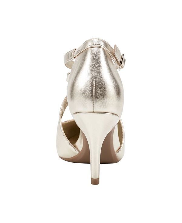 バンドリーノ レディース シューズ パンプス ヒール Bandolino Womens Zeffer Strappy Bow Kitten Heel Pumps Gold ゴールド
