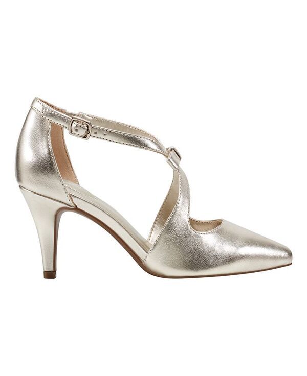 バンドリーノ レディース シューズ パンプス ヒール Bandolino Womens Zeffer Strappy Bow Kitten Heel Pumps Gold ゴールド