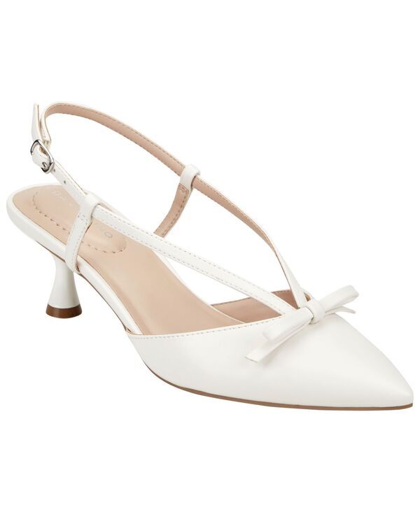 バンドリーノ レディース シューズ パンプス ヒール Bandolino Womens Macruz Slingbackitten Heel Pumps Chalk White ホワイト